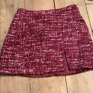 House of Harlow 1960 Tweed Mini Skirt - Burgundy